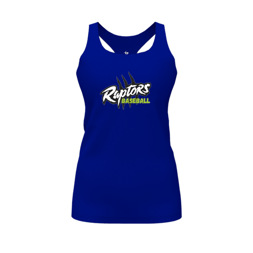 [CUS-DFW-RCBK-PER-RYL-FYS-LOGO1] Racerback Tank Top (Female Youth S, Royal, Logo 1)