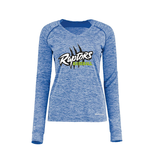 [222770.U55.XS-LOGO1] Ladies Electric Long Sleeve Shirt (Female Adult XS, Royal, Logo 1)