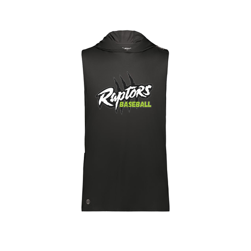 [222590.080.XS-LOGO1] Men's CoolDry Sleeveless Hoodie (Adult XS, Black, Logo 1)