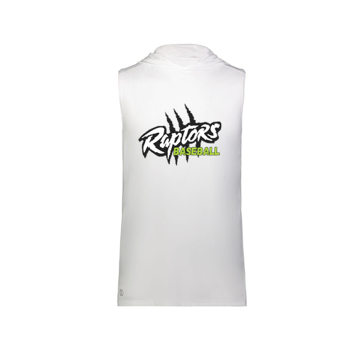 [222590.005.XS-LOGO1] Men's CoolDry Sleeveless Hoodie (Adult XS, White, Logo 1)