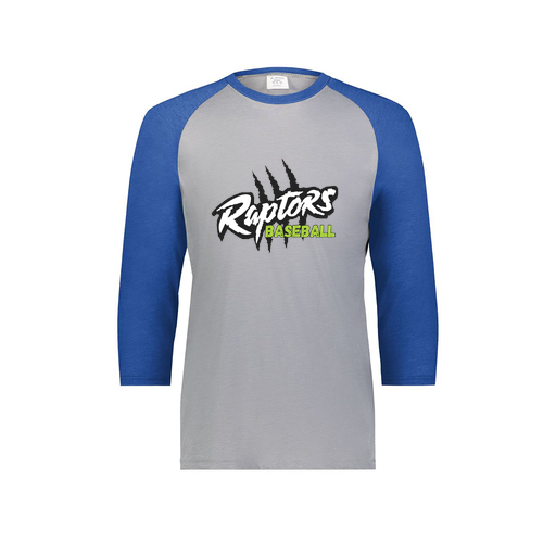 [6880.28V.S-LOGO1] Youth Vintage 3/4 T-Shirt (Youth S, Royal, Logo 1)