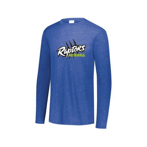[3075.U55.XS-LOGO1] Decker Men's Tri-Blend T-Shirt - Long Sleeve (Adult XS, Royal, Logo 1)