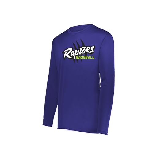 [222823.747.S-LOGO1] Youth LS Smooth Sport Shirt (Youth S, Purple, Logo 1)