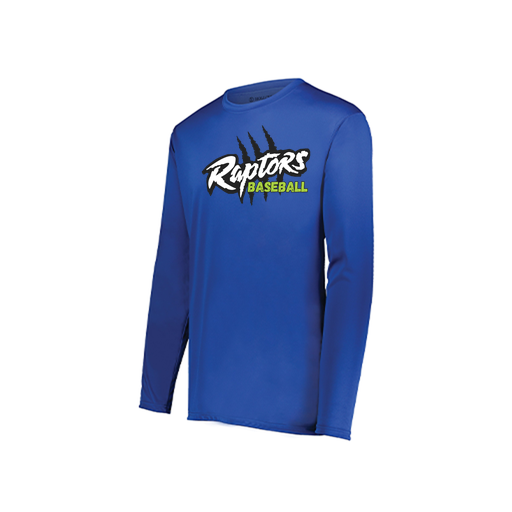 [222823.060.S-LOGO1] Youth LS Smooth Sport Shirt (Youth S, Royal, Logo 1)