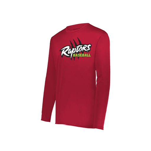 [222823.083.S-LOGO1] Youth LS Smooth Sport Shirt (Youth S, Red, Logo 1)