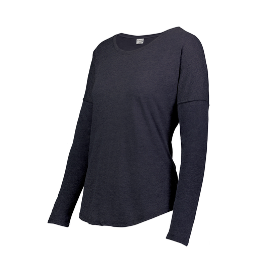 [FTLCUBNV-FAXS-LOGO2] Decker Women's Tri-Blend T-Shirt - Long Sleeve (Female Adult XS, Navy, Logo 2)