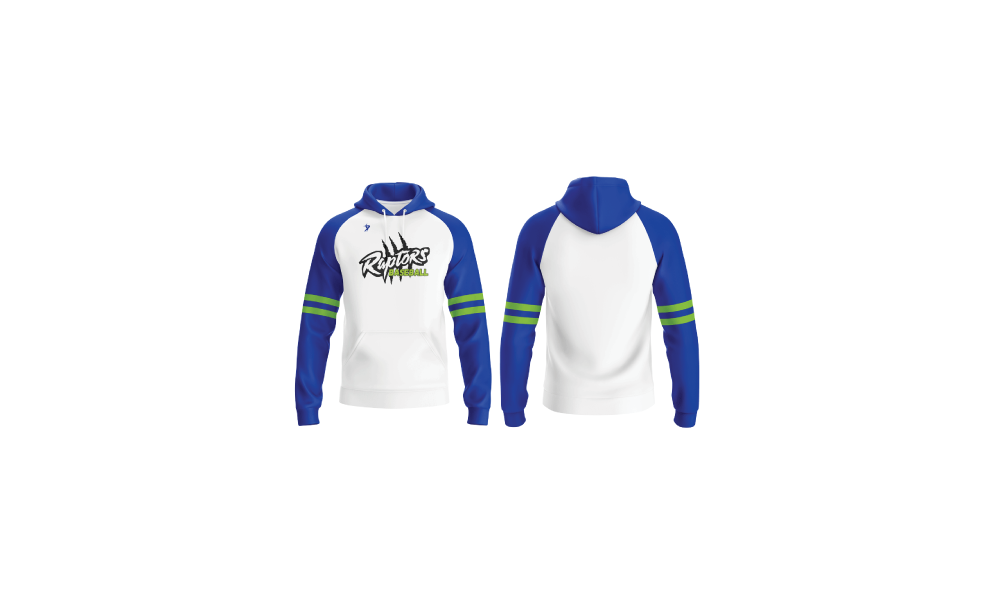 KC Raptors - White Hoodie (NO NAME/NUMBER)